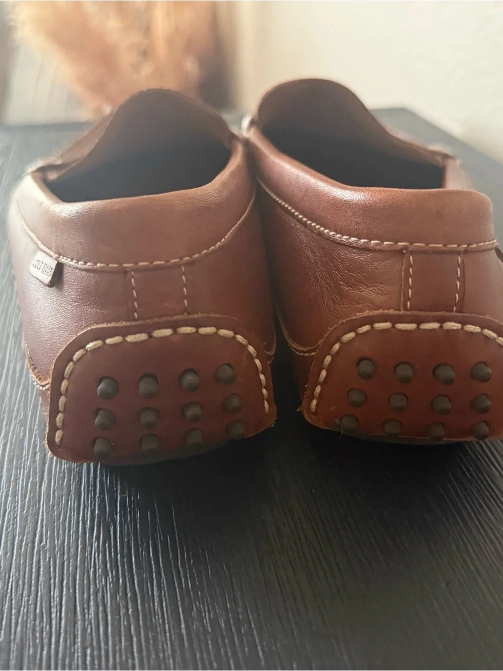 Cole Haan Men's Tan Leather Penny Loafers